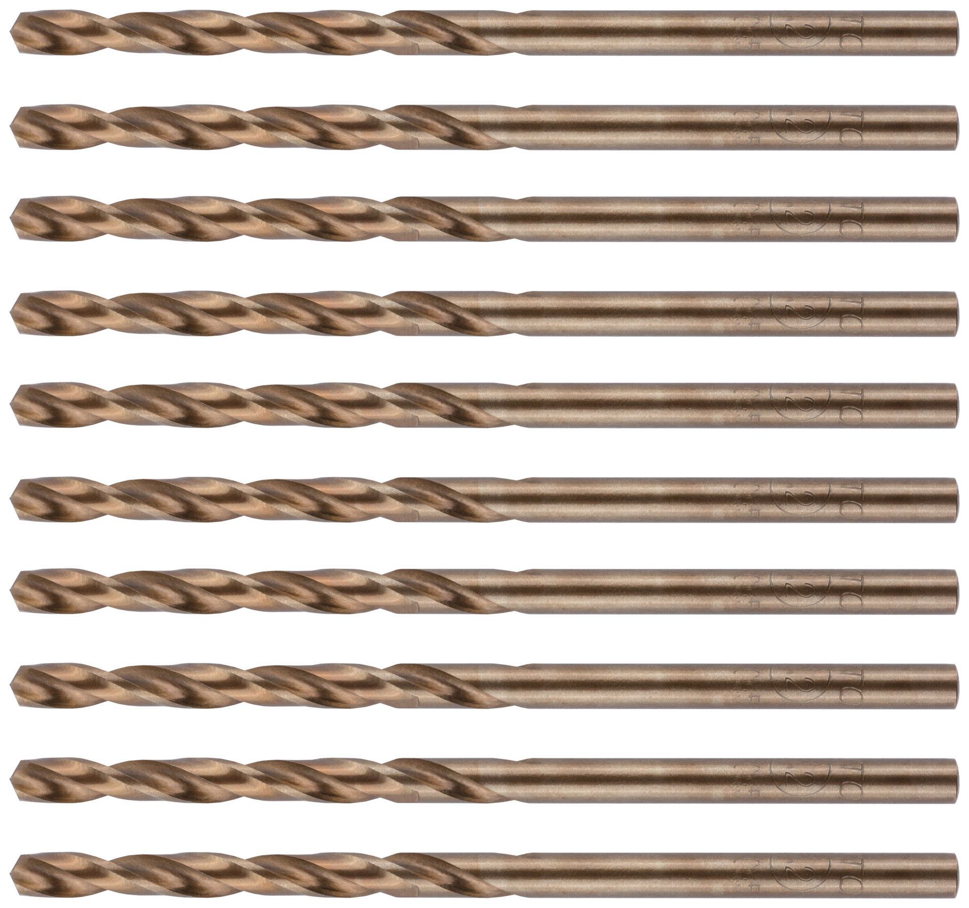 Сверло по металлу Cutop Profi с кобальтом 5%, 3,2 x 65 мм (10 шт) (48-32-10)