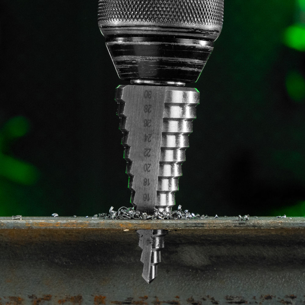 Сверло ступенчатое по металлу, 6-8-10-12-14-16-18-20-22-24-26-28-30мм, 4241 Сибртех (723013)