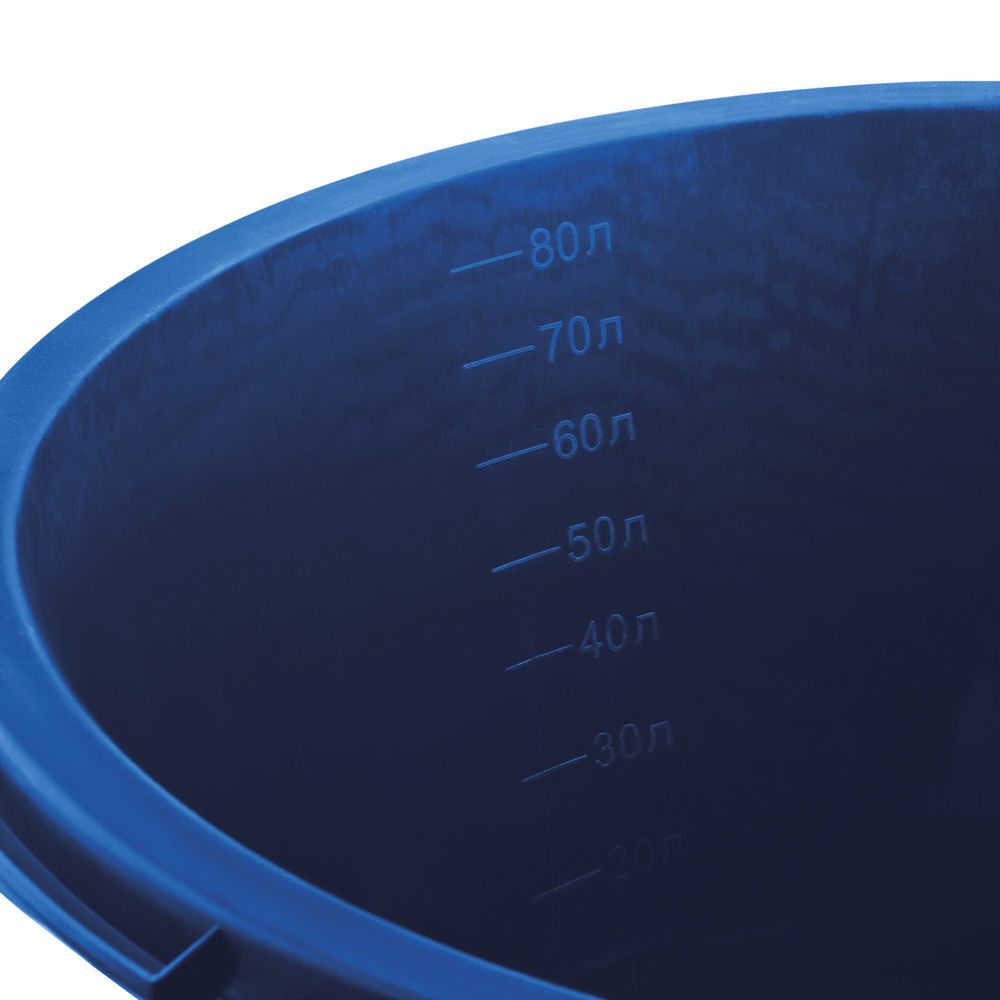 Таз строительный круглый 90 л, первичный высокопрочный пластик, усиленный ЗУБР 06094-90