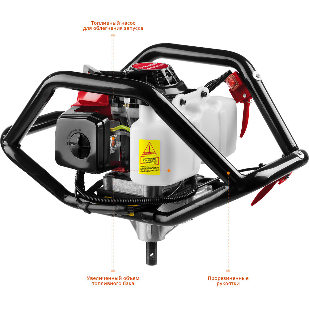 Мотобур (бензобур) d 60-300 мм 71 см? 2 оператора ЗУБР МБ2-300