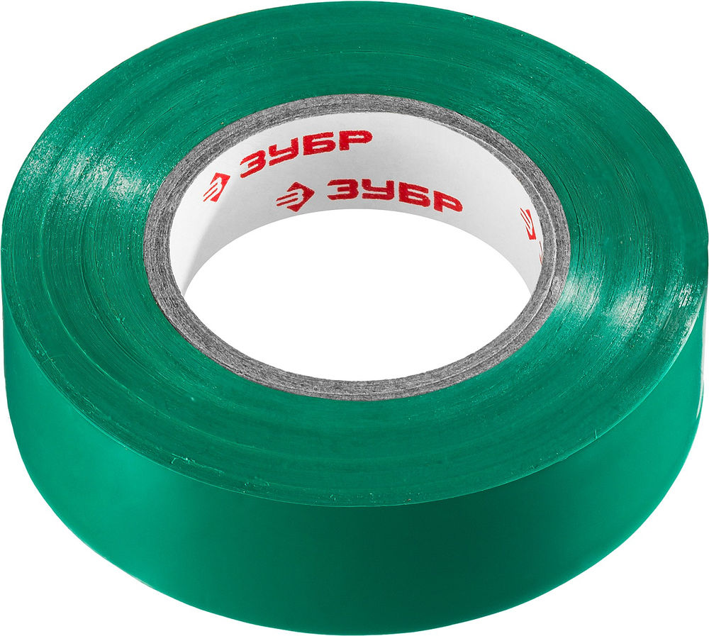 Изолента ПВХ ЭЛЕКТРИК-20 19 мм x 20 м, 6000 В, зеленая, не поддерживает горение ЗУБР Профессионал 1234-4_z02