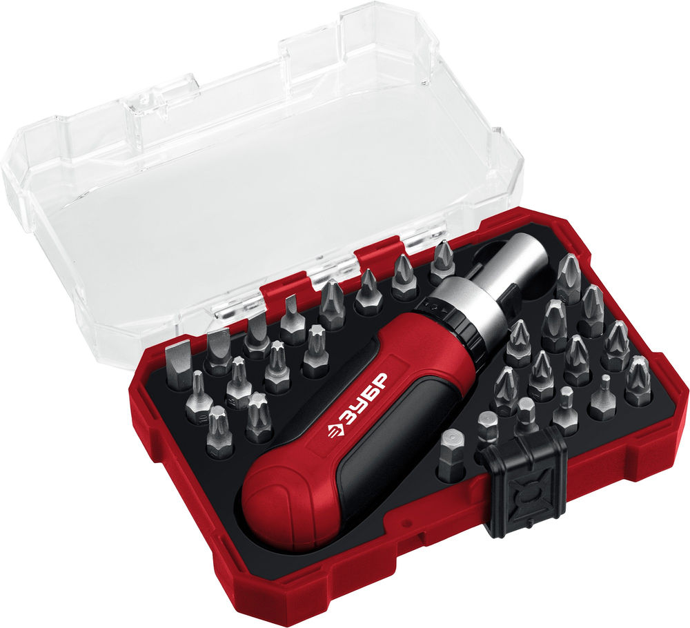 Набор: отвертка с насадками Мастер 29, 29 шт ЗУБР 25040