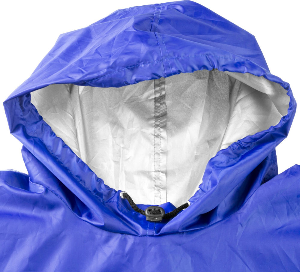 Плащ-дождевик нейлоновый, синий, размер S-XL ЗУБР Профессионал 11615