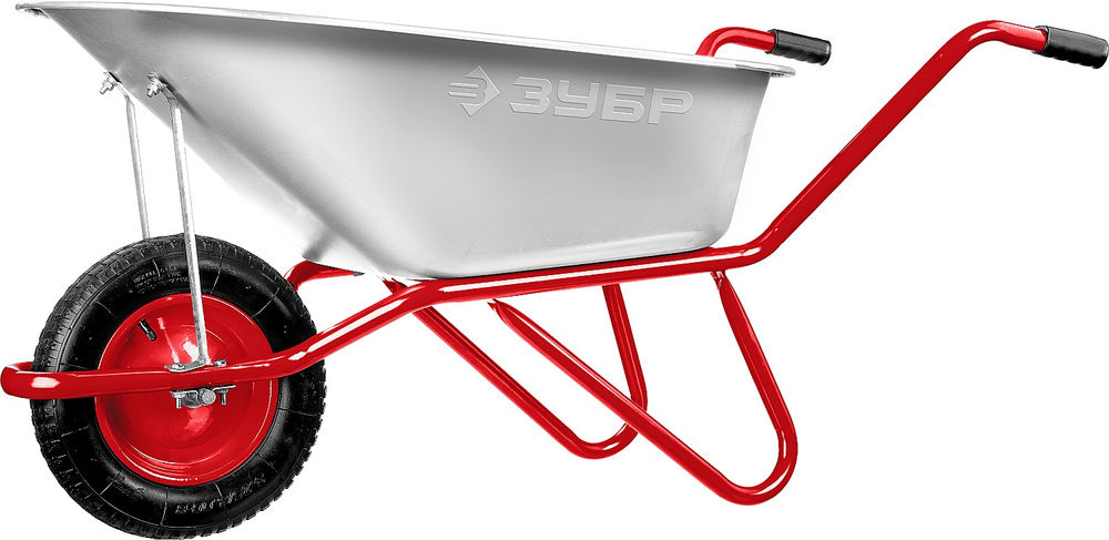 Садово-строительная тачка 90 л, 160 кг, одноколесная, пневматическое колесо ЗУБР Т-11 39962