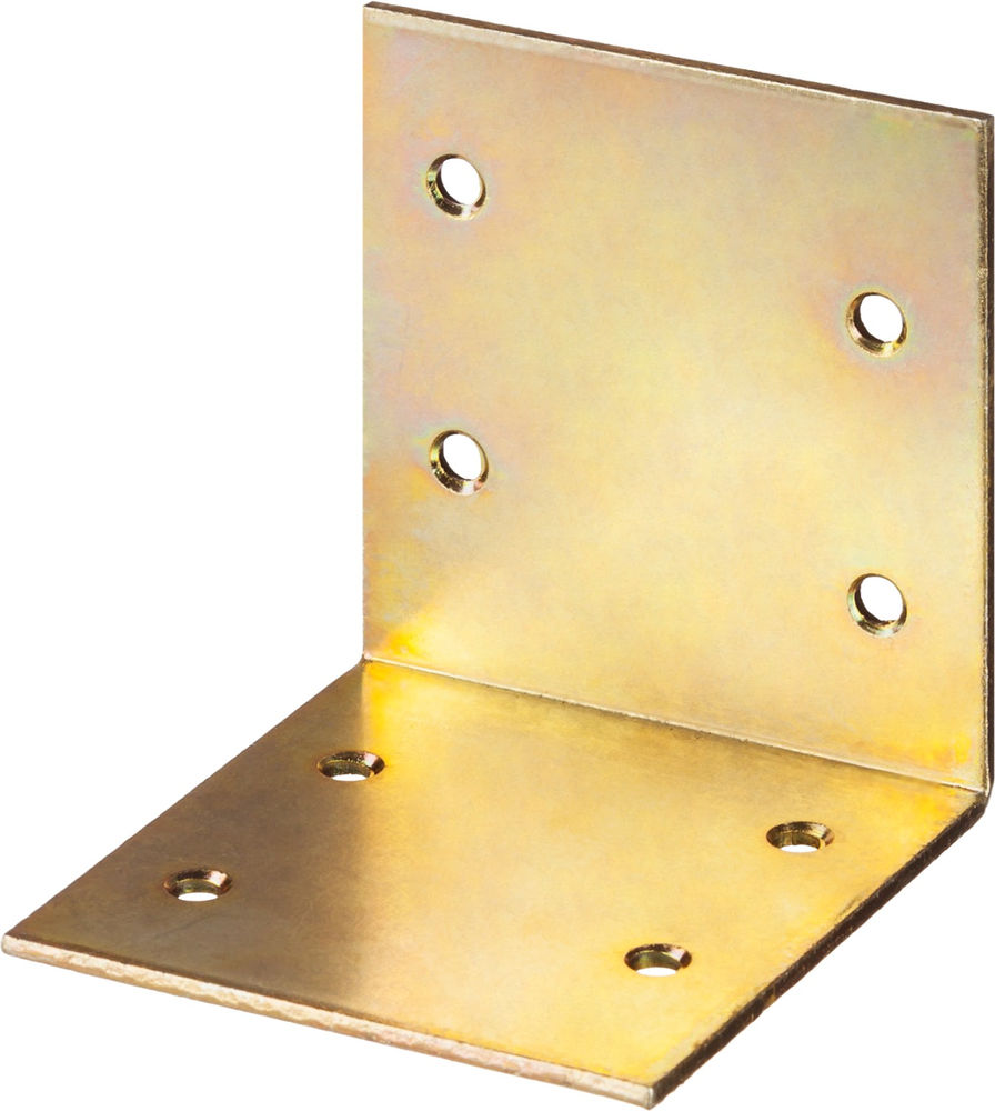 Широкий мебельный уголок 60 x 60 x 60 x 2 мм желтый цинк ЗУБР УМШ-2.0 31033-60