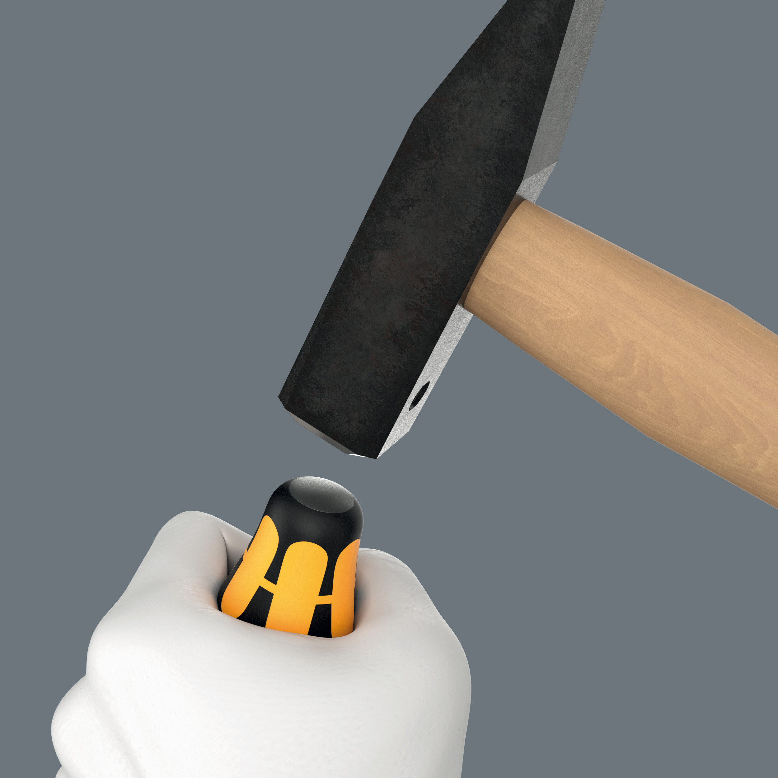 Отвёртка силовая шлицевая 2.5 x 14 x 250 мм вспомогательный шестигранник для работы с проблемным крепежом SL серия 932 A Wera WE-018274