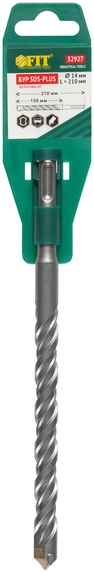 Бур по бетону SDS PLUS с двойной резьбой 14х210 мм (32927)