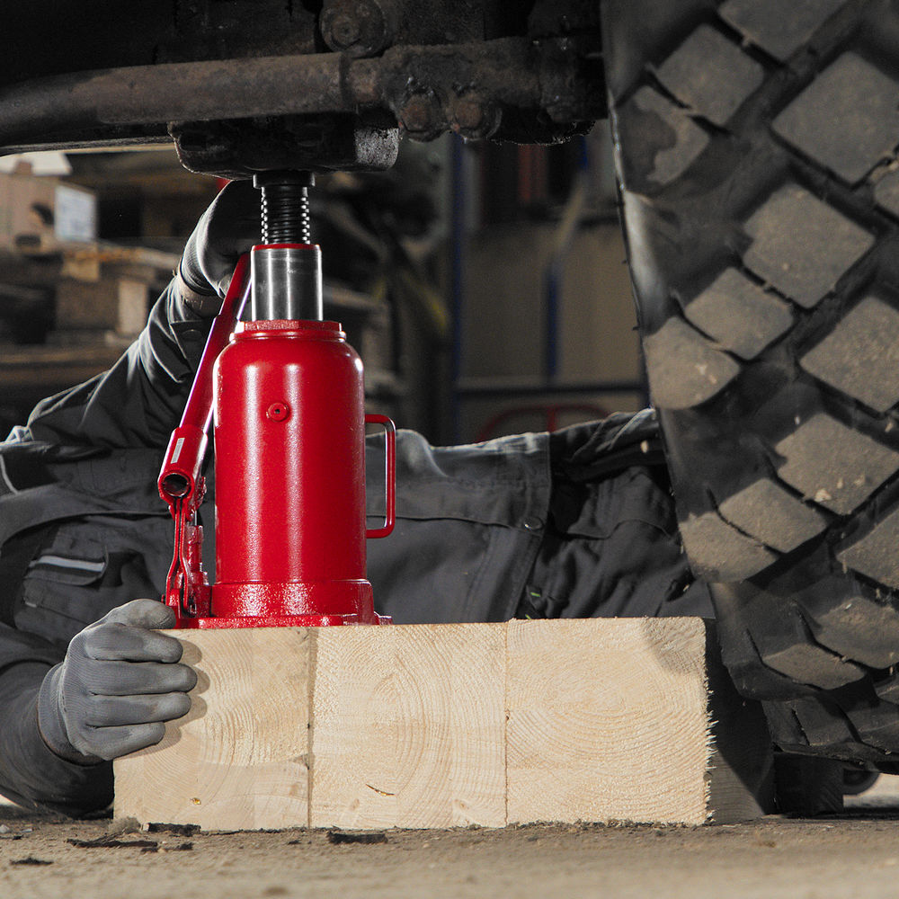 Домкрат гидравлический бутылочный, 20 т, h подъема 250-470 мм Sparta (50328)