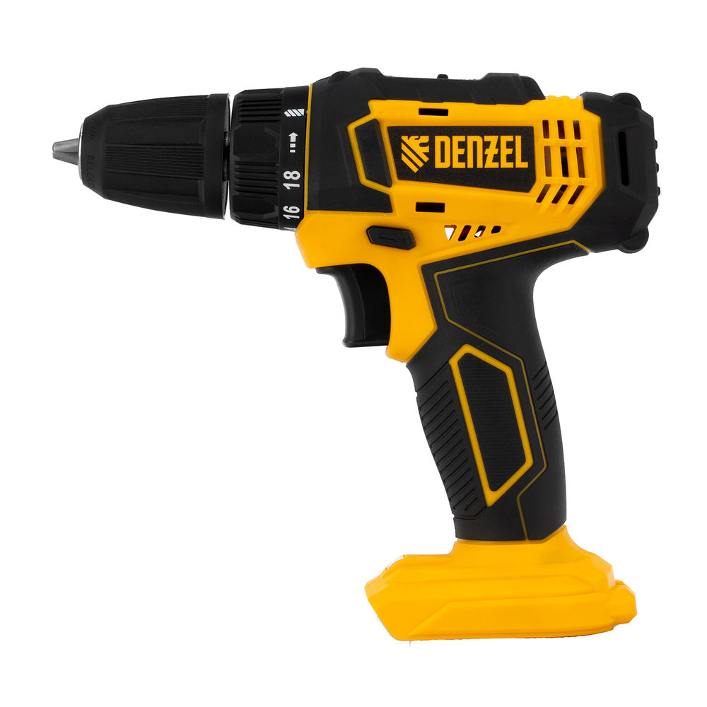 Дрель-шуруповерт аккумуляторная CDL-18-0, Li-Ion, 18 В Denzel (26117)
