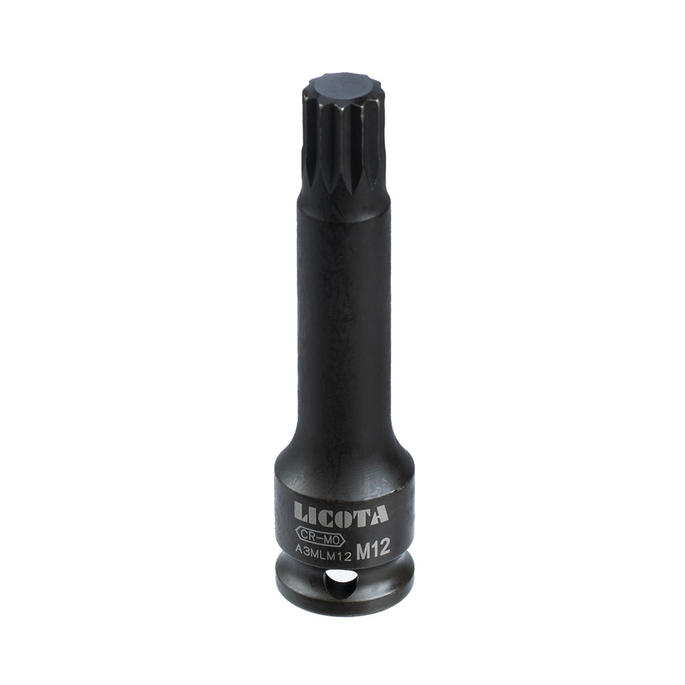 Головка торцевая ударная M12 spline 3/8 Licota A3MLM12