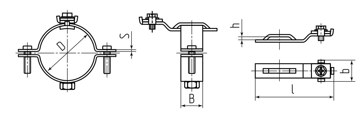 Хомут заземления трубный ТХЗ (INOX) 1 1/2 (Fortisflex) (83240)
