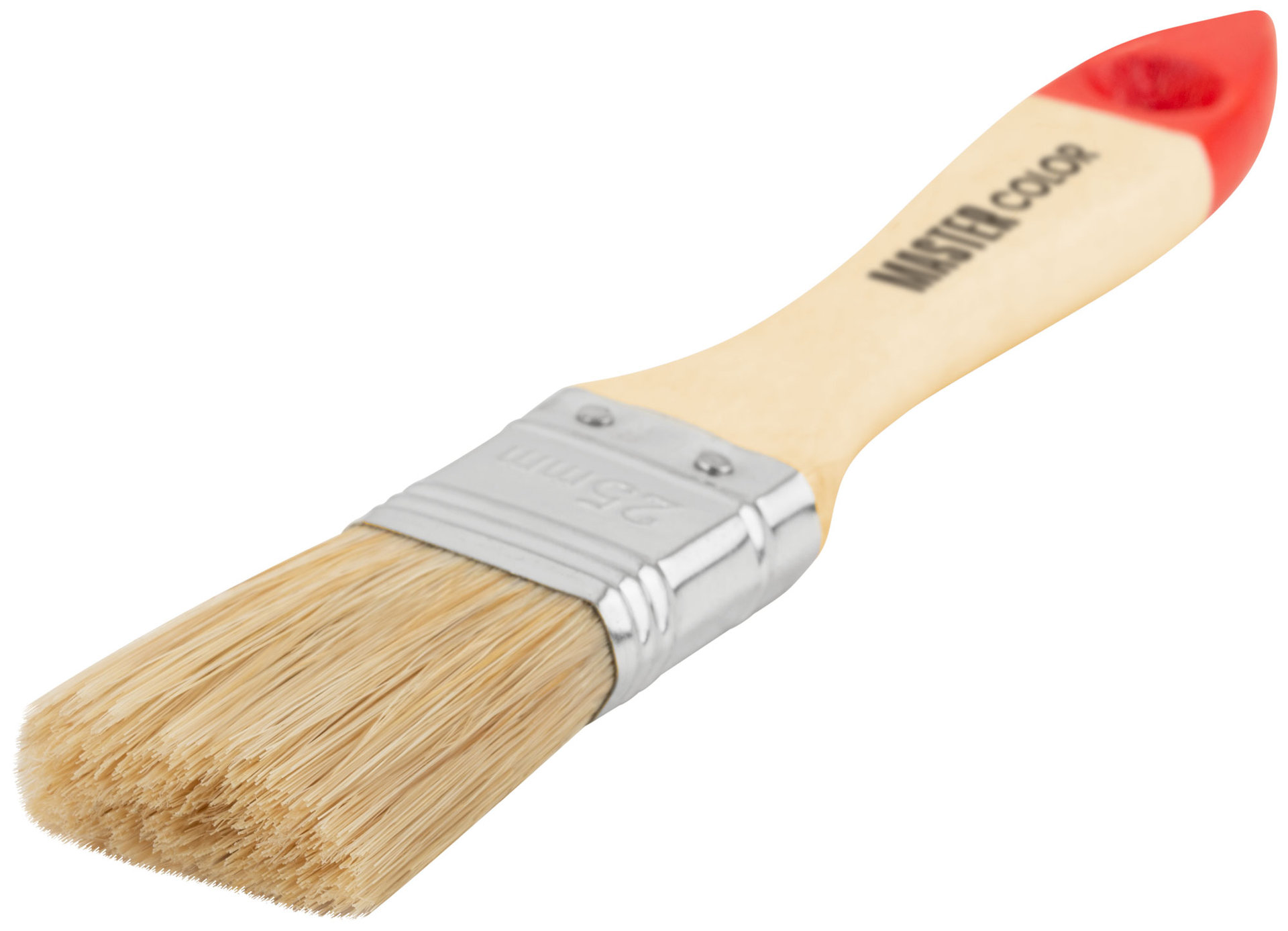 Кисть флейцевая, натур. щетина, 55% топс, лакиров.ручка, ширина 25 мм (30-0011)