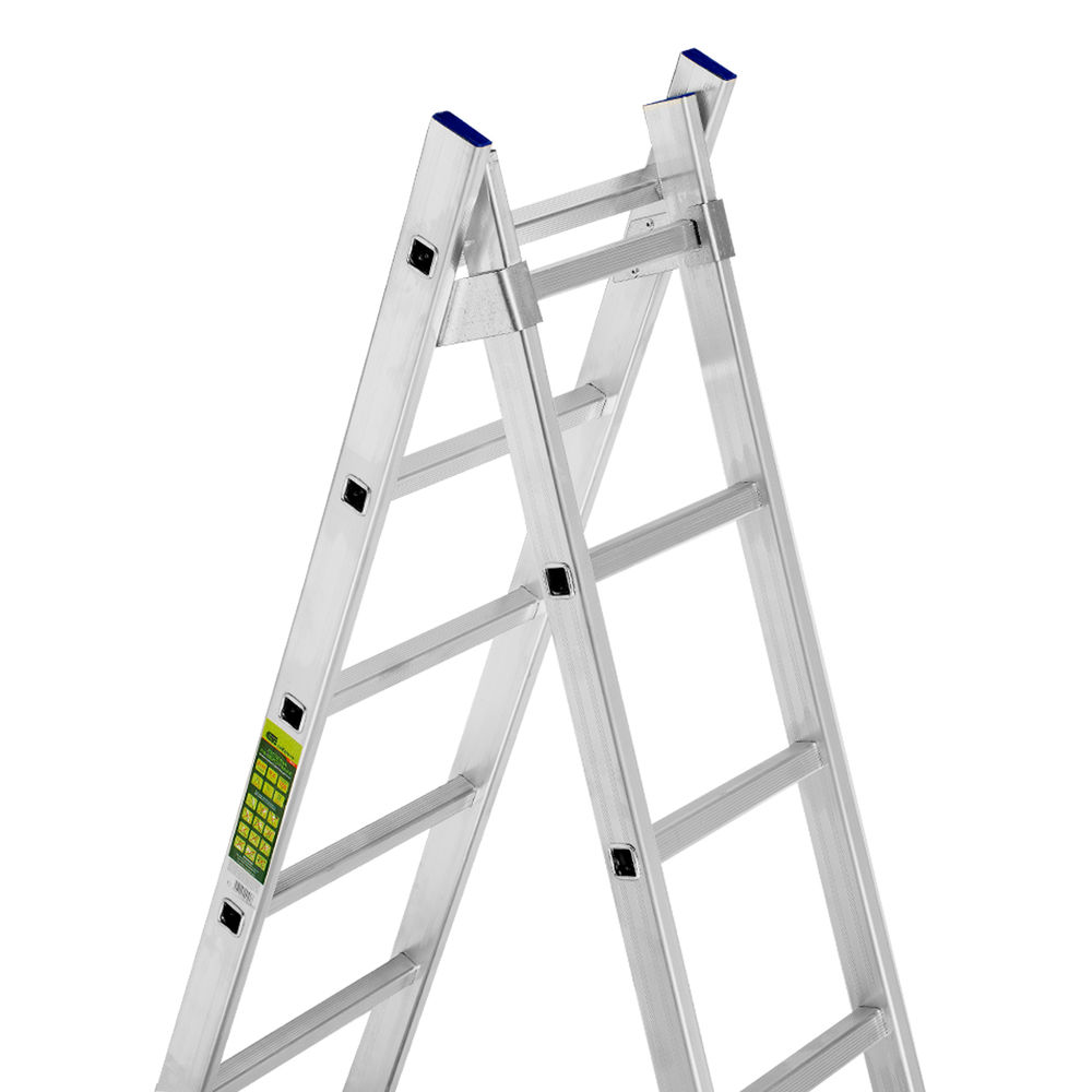 Лестница, 2 х 12 ступеней, алюминиевая, двухсекционная, Сибртех (97912)