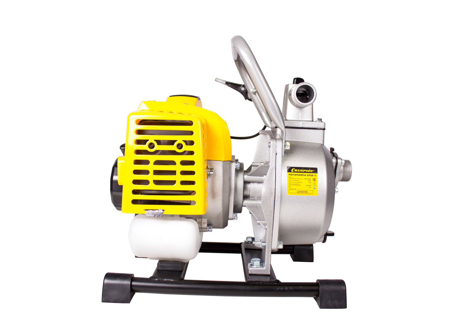 Мотопомпа CHAMPION GP26-II (1 130л/мин 8/30м 1,22лс 2Т 0,7л 7кг, легкий старт) (GP26-II)