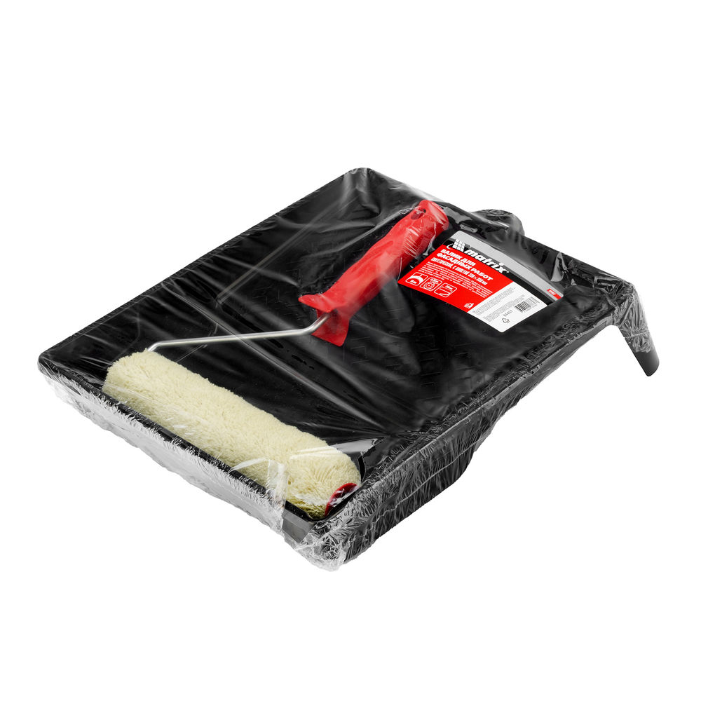 Набор, валик для фасадных работ синтетический, 250 мм, ворс 18 мм, D 36 мм, РАС, кювета 330 х 350 мм Matrix (84407)