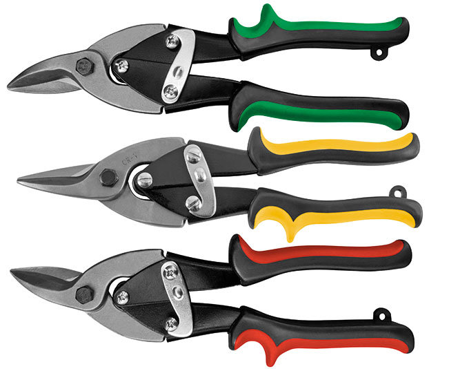 Ножницы по металлу усиленные CrV Профи, прорезиненные ручки, прямые 250 мм (41570)