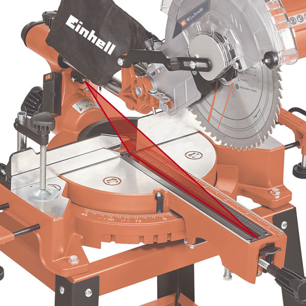 Пила торцовочная Einhell TC-SM 2531/2 U, 1900Вт,254х30мм,пропил 310х70мм,со станиной (4300805)