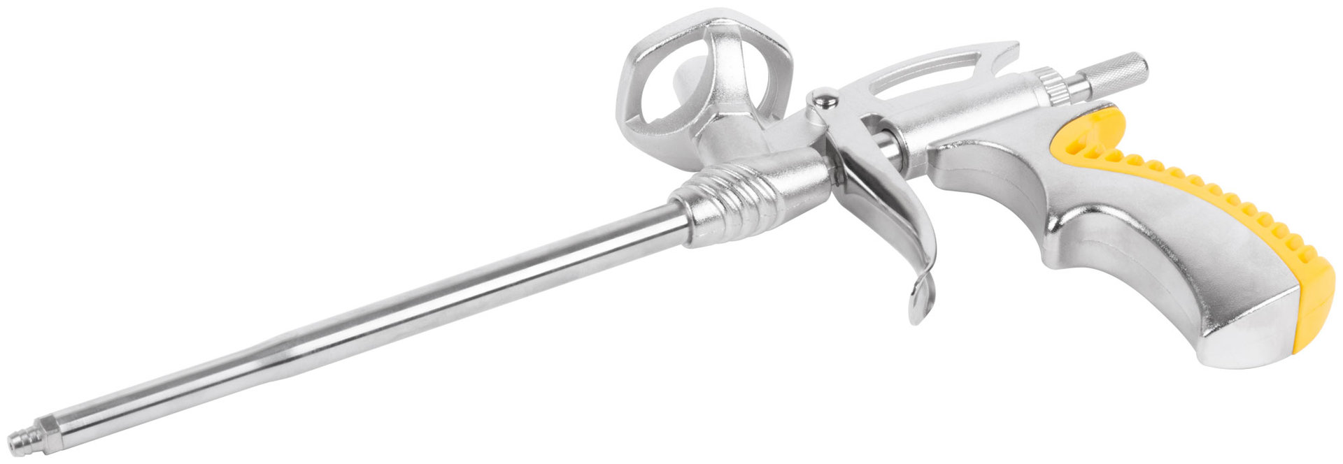 Пистолет для монтажной пены, цельнометаллический, прорезиненная ручка (14284)