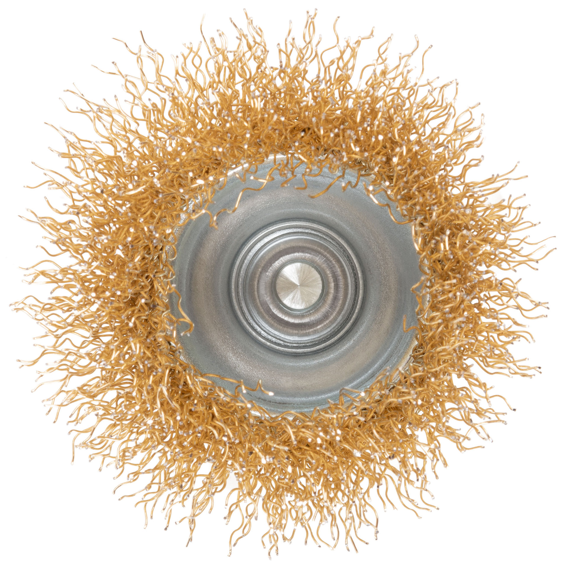 Щетка для дрели, тип Чашка, латун. витая проволока 0,3 мм, 50 мм, блистер, CUTOP Profi (82-910)