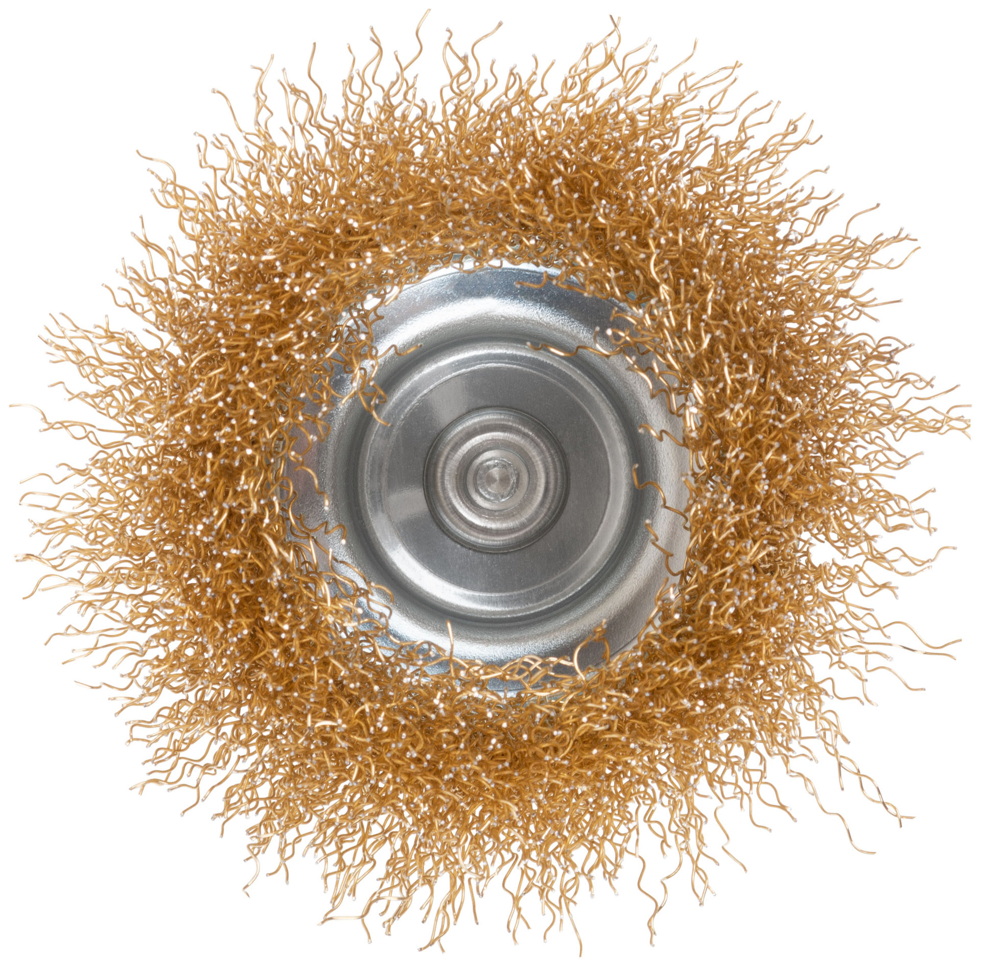 Щетка для дрели, тип Чашка, латун. витая проволока 0,3 мм, 75 мм, блистер, CUTOP Profi (82-912)