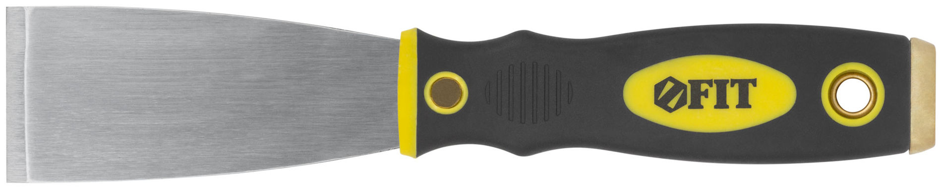 Шпатель для удаления ржавчины Профи, толщ. лезвия 1 мм, двухкомп.ручка с метал.бойком 1,5 (40 мм) (06671)