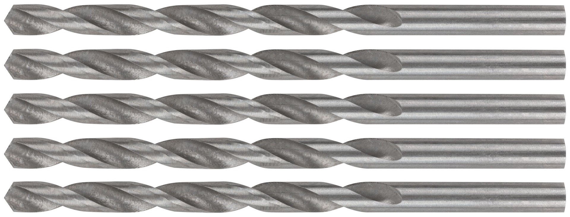 Сверла по металлу HSS, угол заточки 118°, 4,5 x 80 мм, (5 шт.) (35561М)
