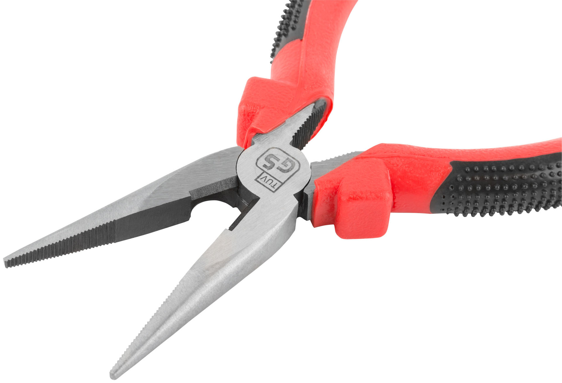 Тонконосы Стандарт, красно-черные пластиковые ручки, полированная сталь 165 мм (48265)