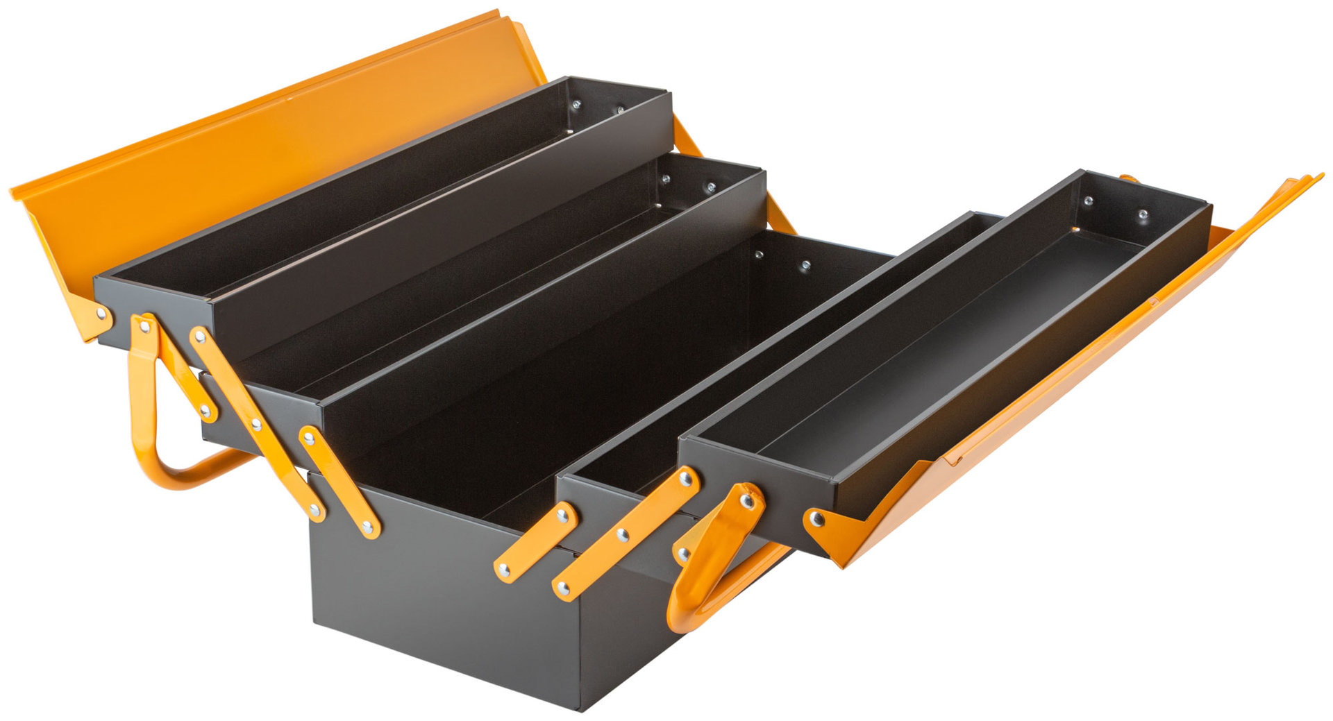 Ящик для инструмента металлический с 4-мя раздвижными отделениями 530х200х200 мм