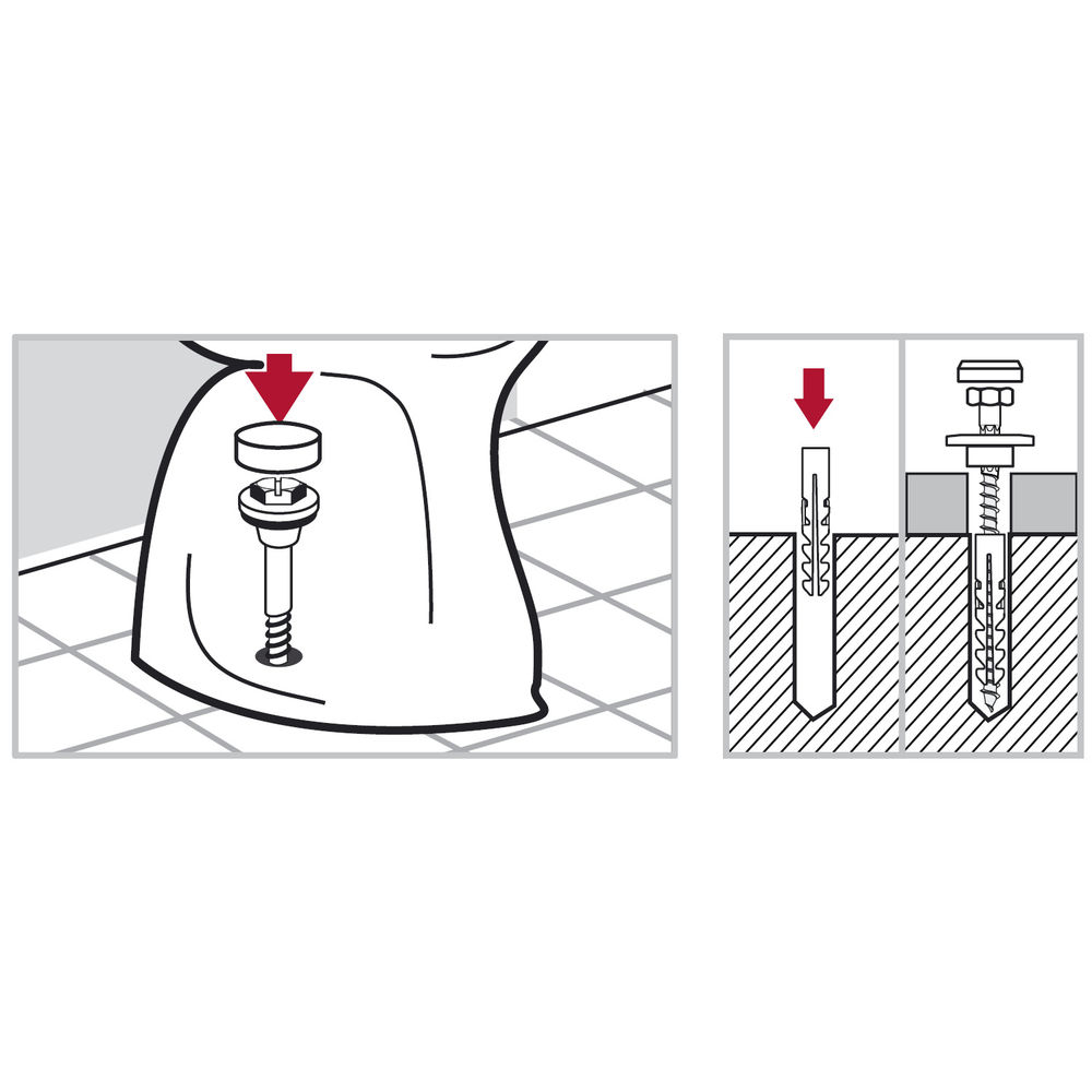 Набор для крепления унитазов 10 мм, белый ЗУБР Профессионал 44210_z01