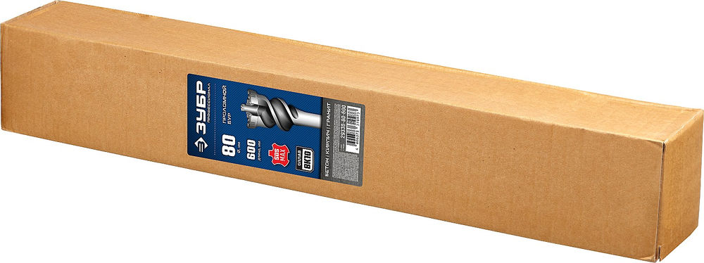 Бур проломной SDS-max 80 х 500/600 мм ЗУБР Профессионал 29330-80-600