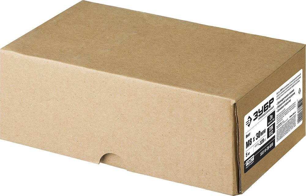 Винт с внутренним шестигранником М8?30 мм DIN 912 кл. пр. 8.8 цинк 5 кг Профессионал ЗУБР 30318-08-030