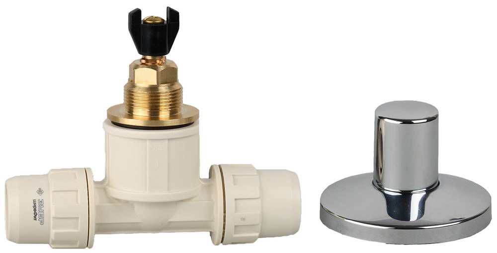 Кран запорный ШиреФит штуцер с гайкой - кран - штуцер с гайкой 20 мм ЗУБР 51570-20