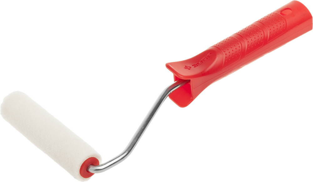 Валик малярный ВЕЛЮР 15 x 100 мм, бюгель 6 мм, ворс 4 мм, 100% шерсть, для лаков и эмалей ЗУБР 03536-10