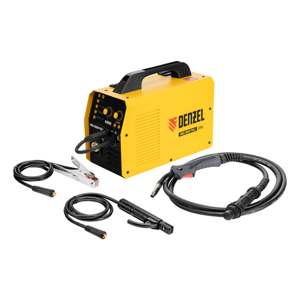 Аппарат инвертор. полуавтомат. cварки IMIG-200SP Pulse, 200 А, ПВ 60%, катушка 5 кг// Denzel (94362)