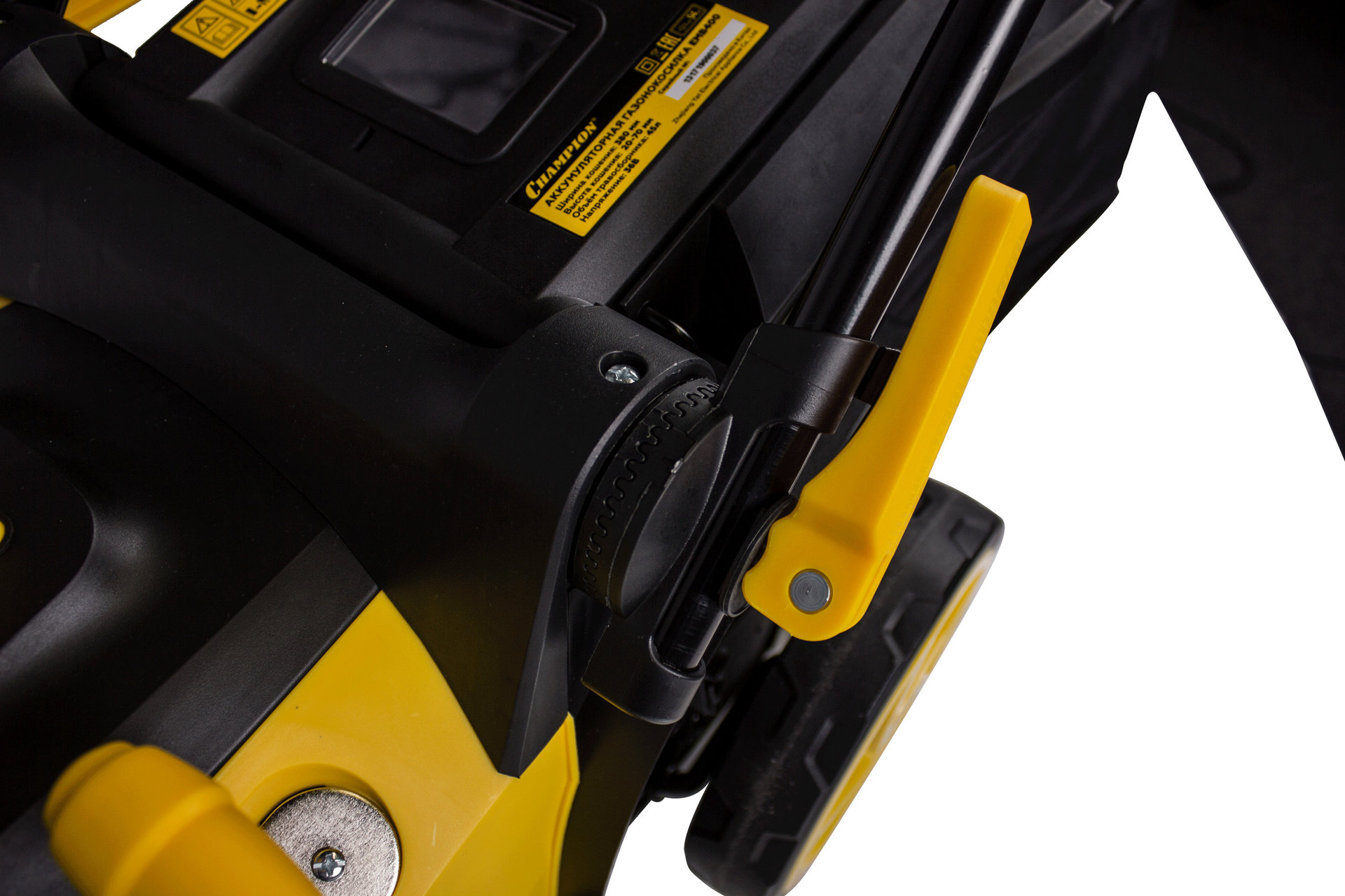 Газонокосилка аккумуляторная CHAMPION EMB400 (36В 4,0Ач Li-ion13,1кг30мин380мм20-70мм45л безАКБиЗУ) (EMB400)