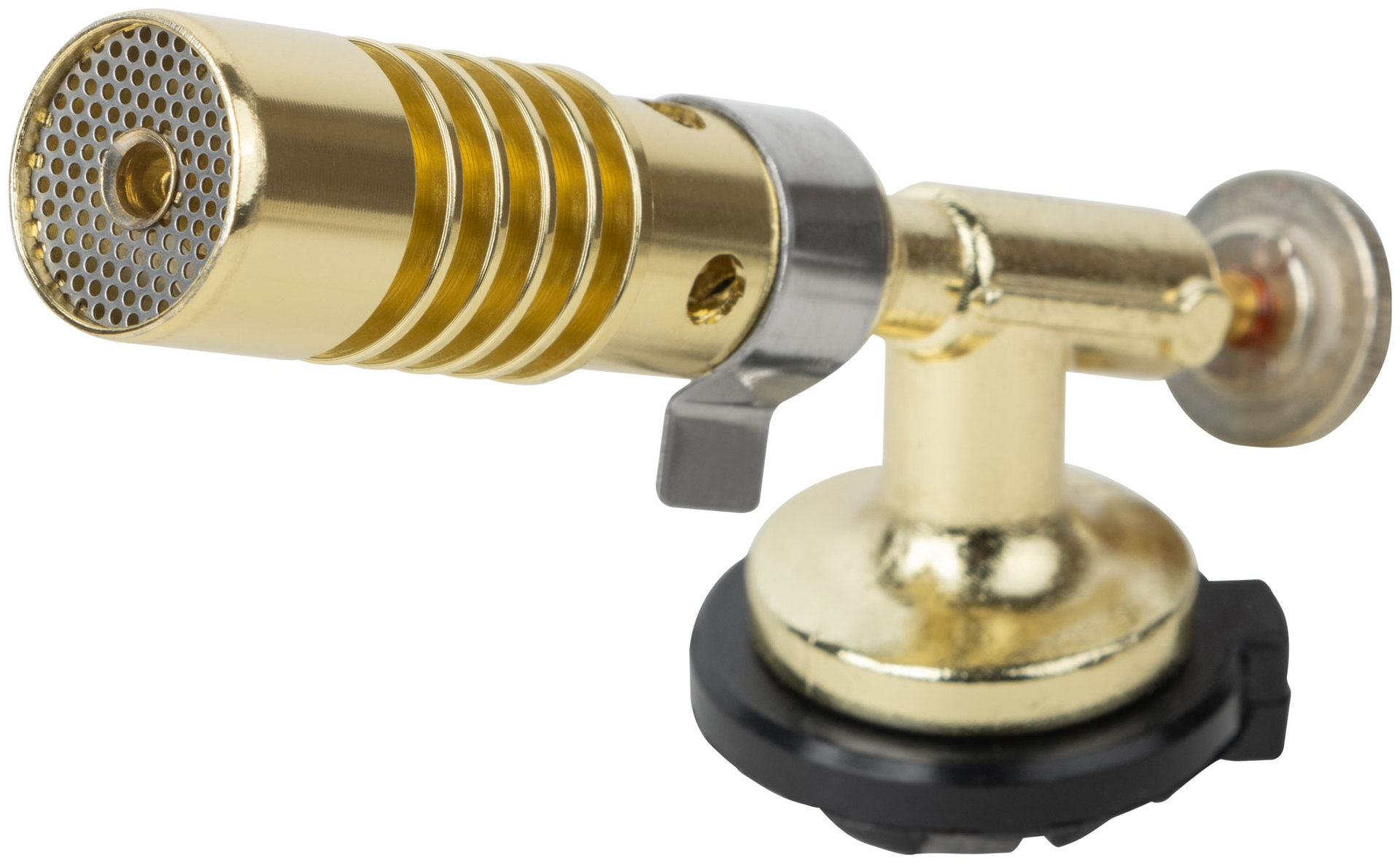 Горелка газовая на цанговый баллон, мет.корпус, ручн.поджиг, латунный клапан, сопло 20 мм (67652М)