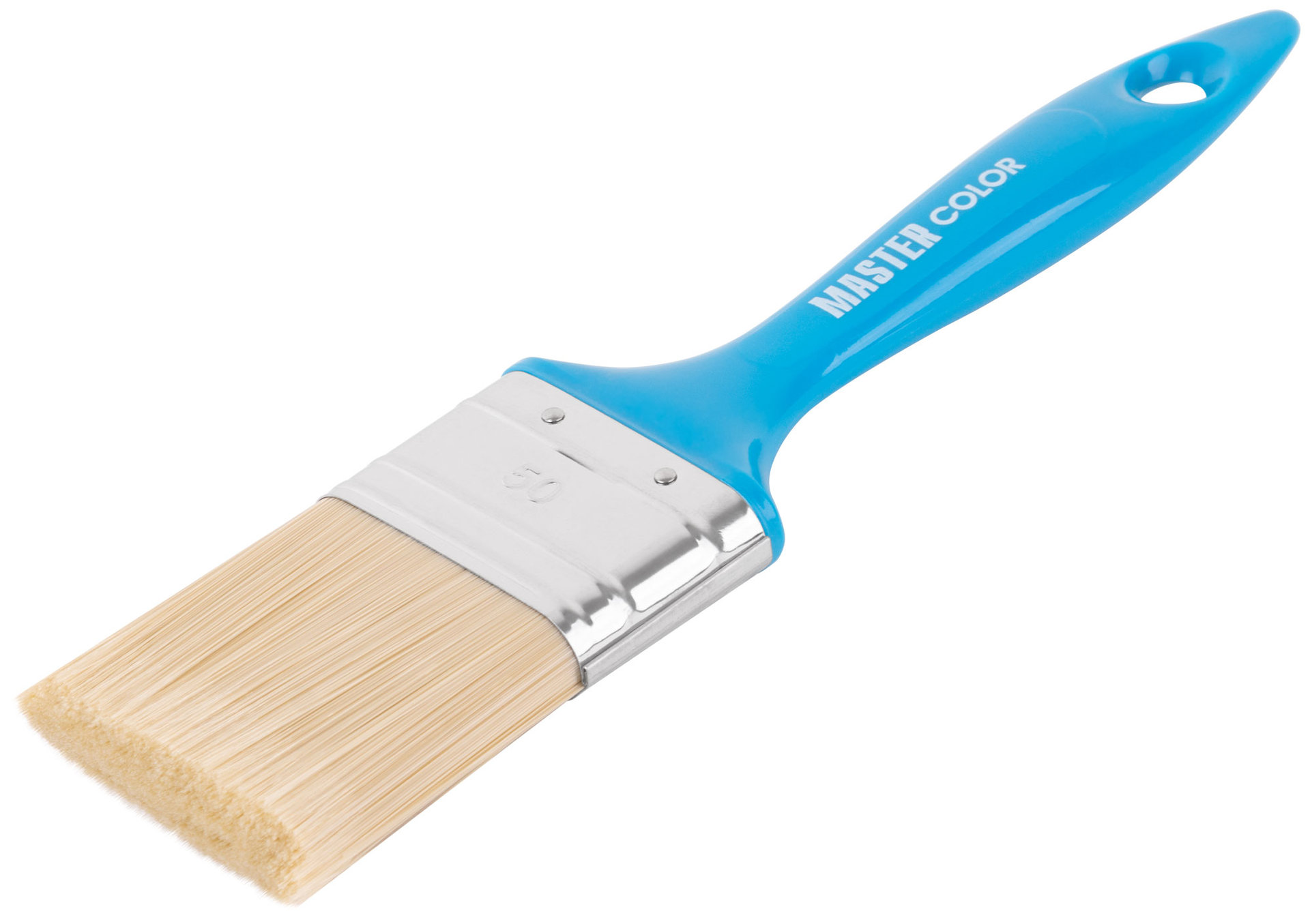 Кисть флейцевая, толщ. 14 мм, ПЭТ-щетина, нерж. обжим, пласт. ручка, ширина 50 мм (30-0203)