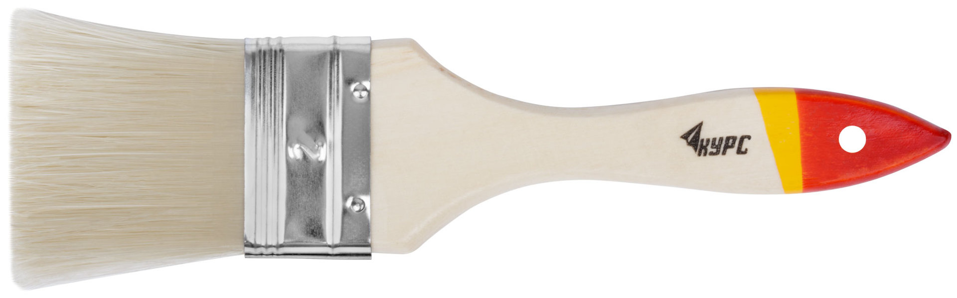 Кисть флейцевая Модерн, иск. щетина, деревянная ручка 2 (50 мм) (00865)