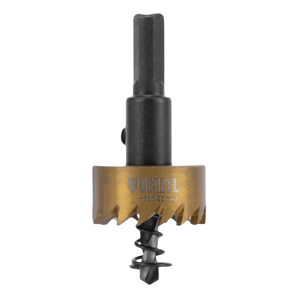 Коронка по металлу HSS, 28 мм, нитридтитановое покрытие Denzel (724106)