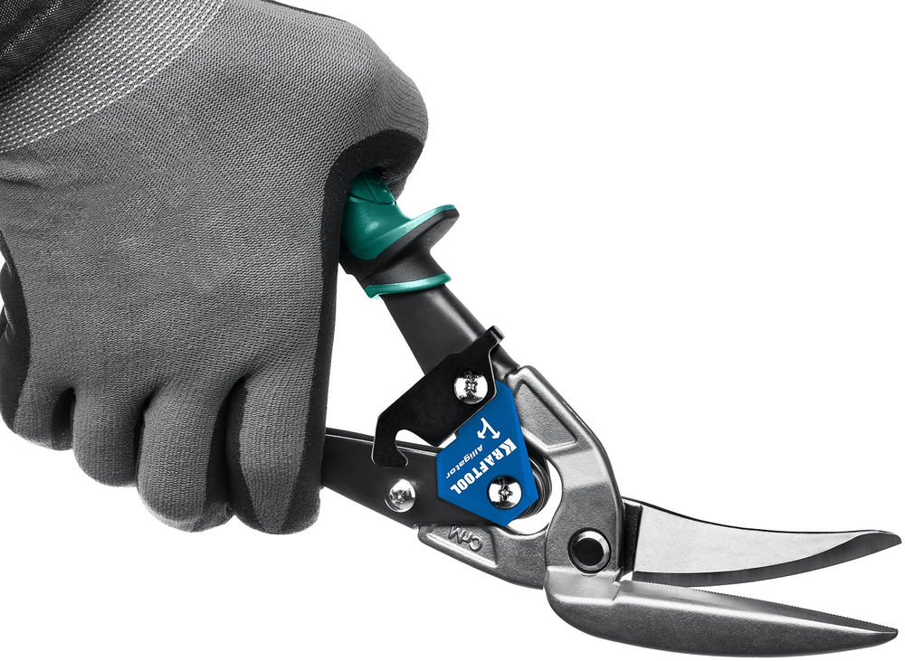 Ножницы по металлу 280 мм правые усиленные с выносом Alligator KRAFTOOL 2328-RL