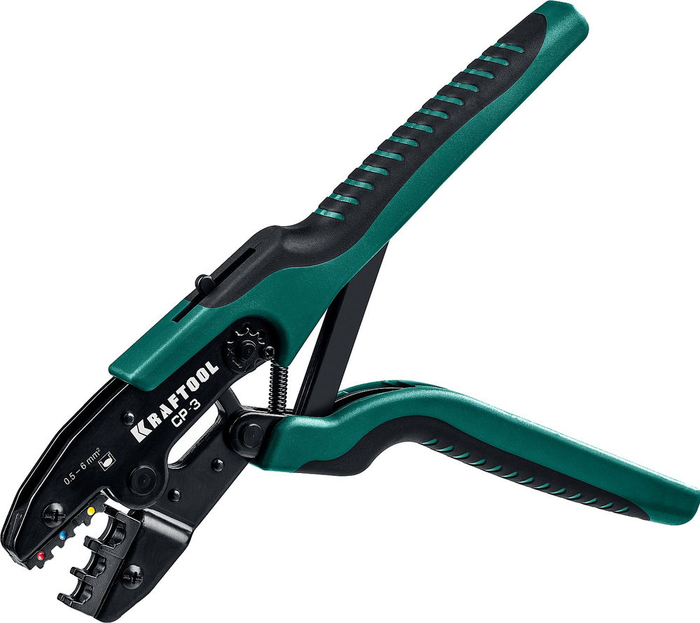 Пресс-клещи 0.5–6 мм? CP-3 для изолированных наконечников и соединительных муфт KRAFTOOL 45461-3