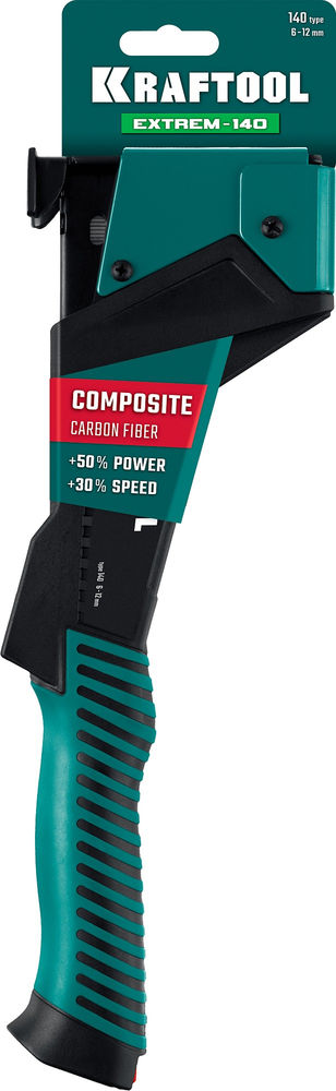 Композитный сверхлёгкий скобозабиватель EXTREM-140, тип 140 (G/11/57) 20GA (6-12 мм) KRAFTOOL 3154