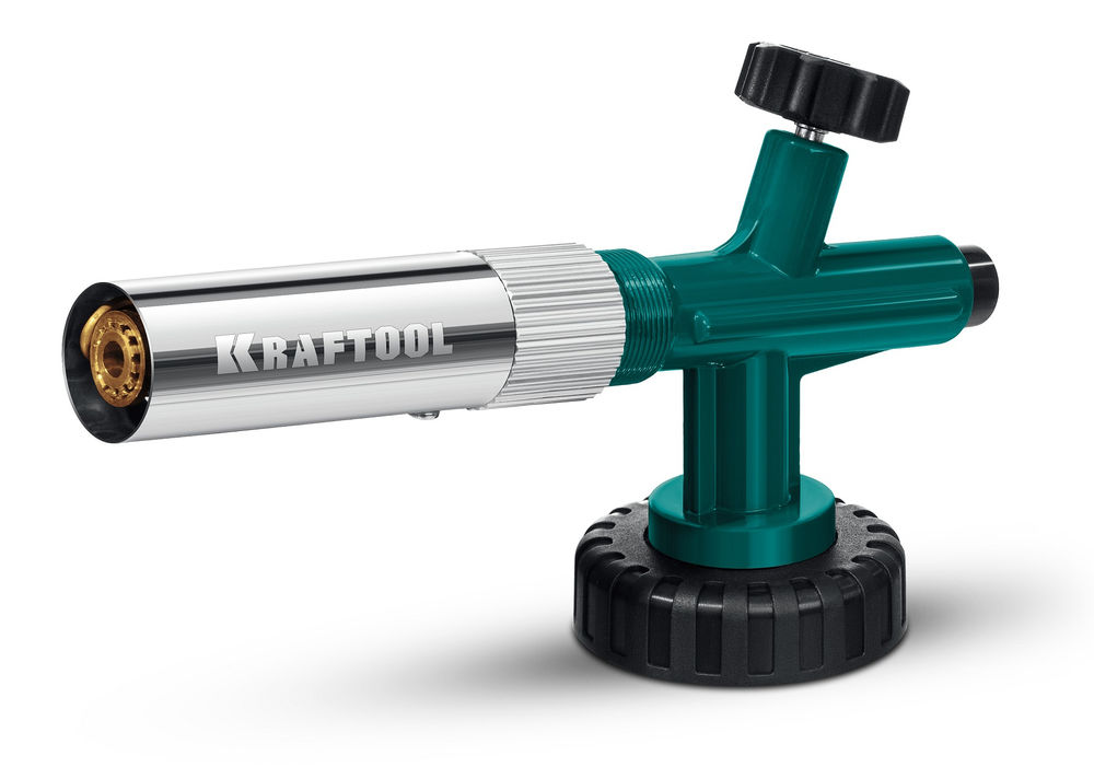 Газовая горелка KG-1000, цельнометаллическая с пьезоподжигом, на баллон KRAFTOOL 55514