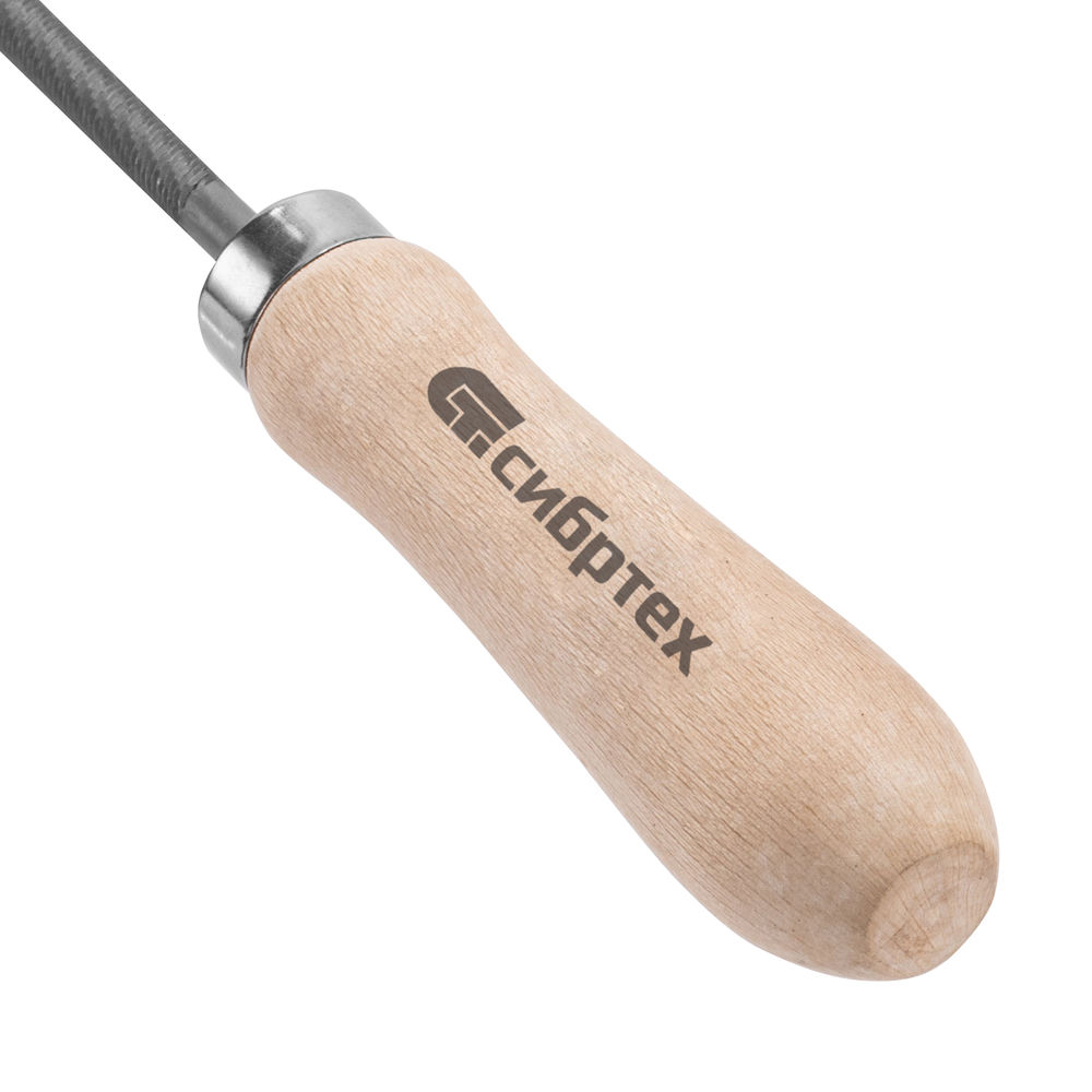 Напильник круглый, 150 мм, деревянная ручка Сибртех (16123)