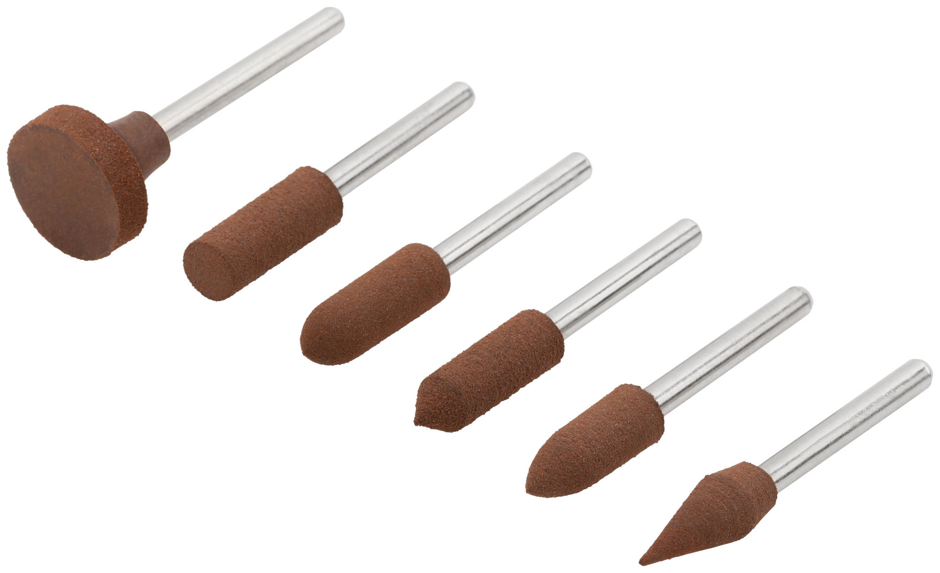 Насадки резиновые полировальные средней зернистости, набор 6 шт. (36922)