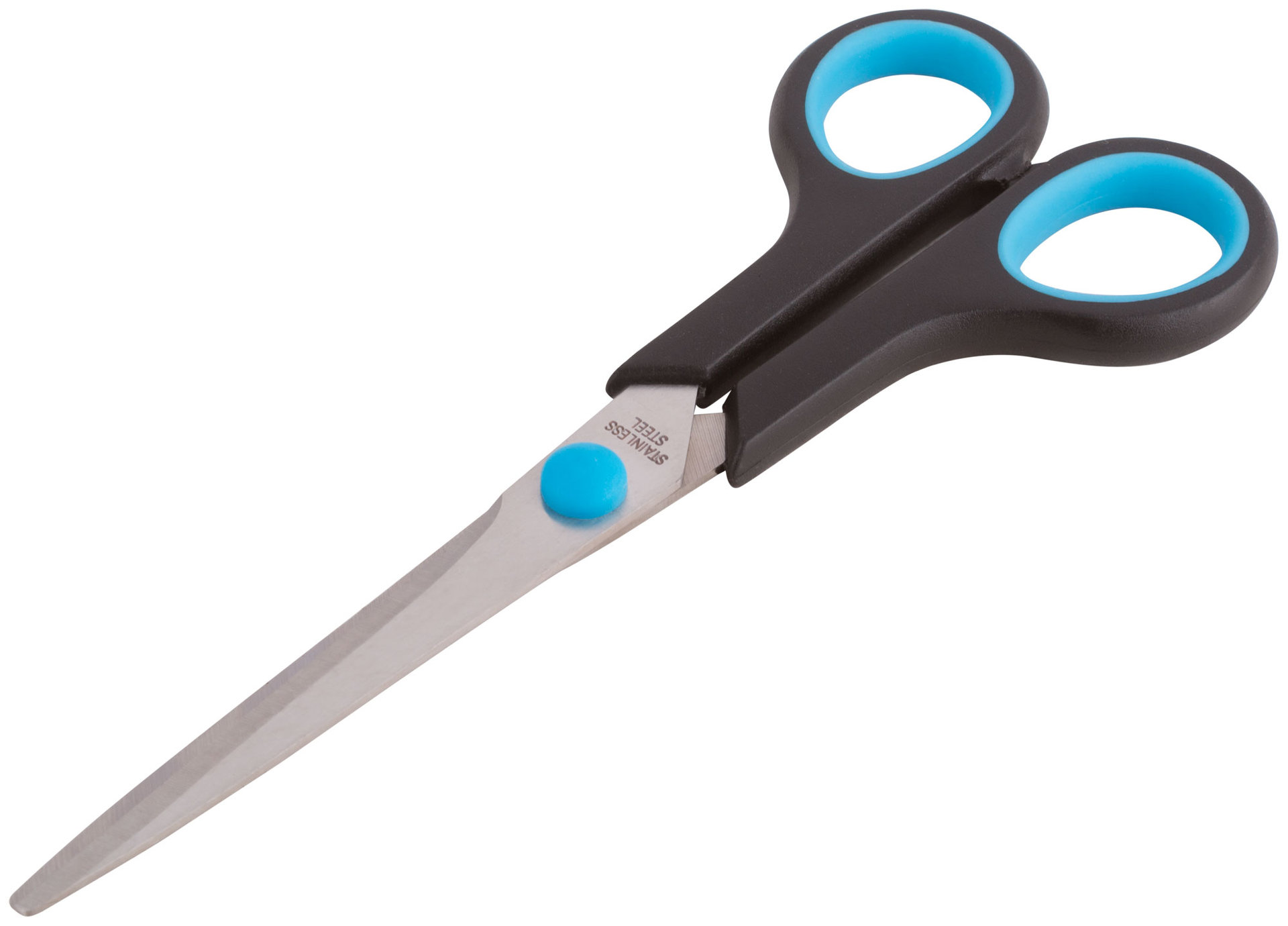 Ножницы бытовые нержавеющие, прорезиненные ручки, толщина лезвия 1,8 мм, 175 мм (67375)