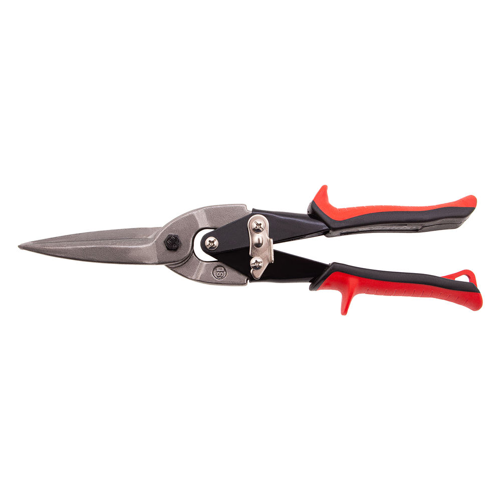 Ножницы по металлу, удлиненные, 285 мм, пряморежущие, обрезиненные рукоятки Matrix (78341)