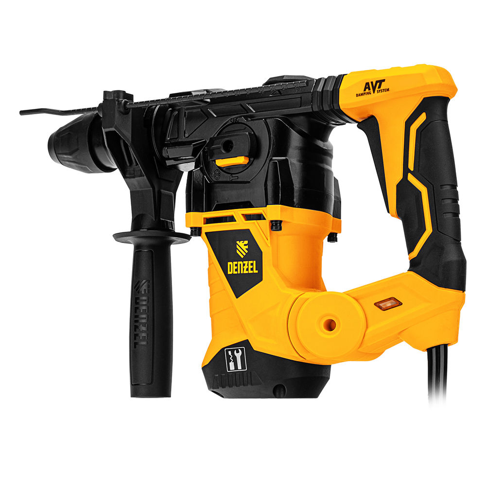 Перфоратор электрический RHV-1250-30, SDS-plus, 1250 Вт, 5 Дж, 3 плюс 1 режим Denzel (26612)