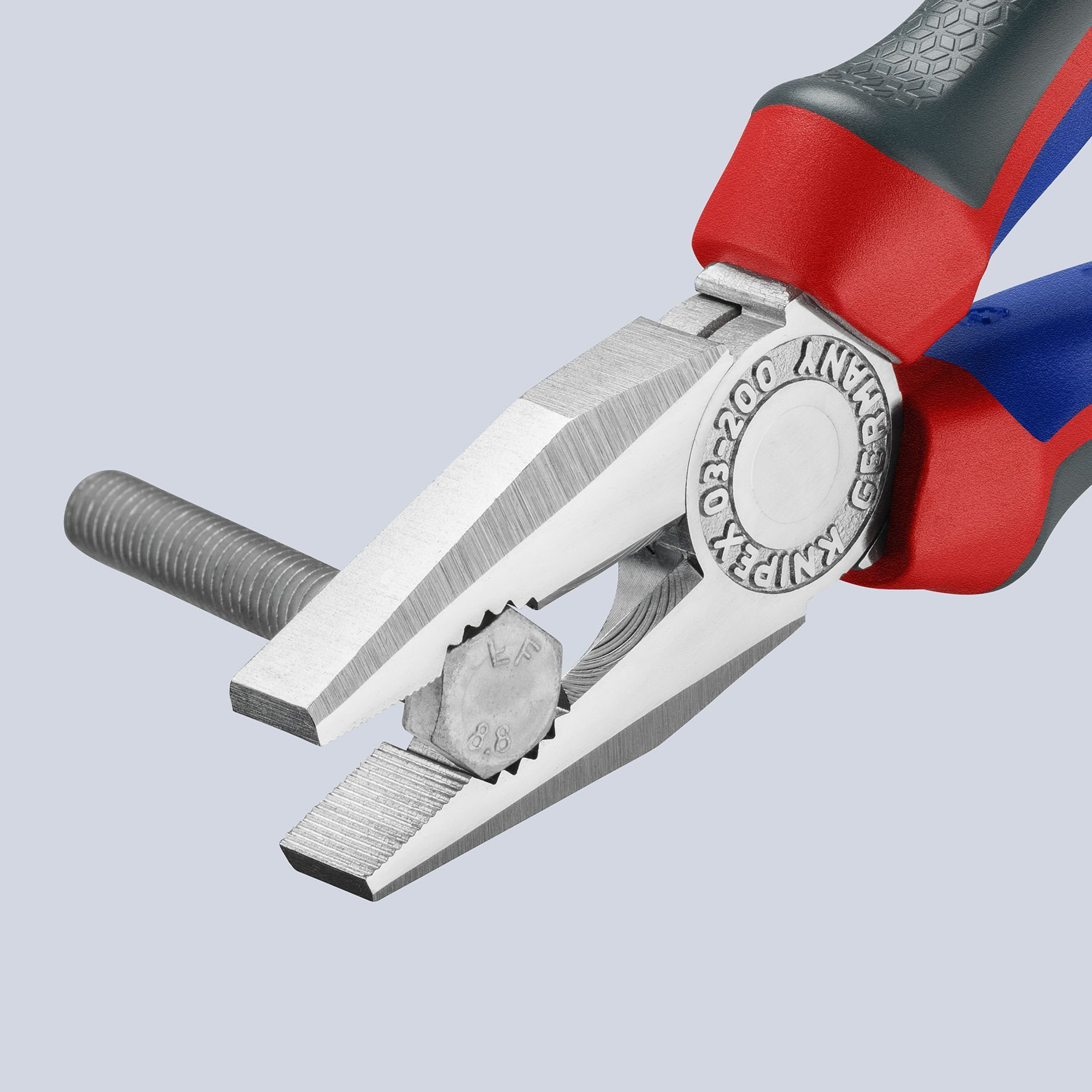 Плоскогубцы комбинированные, 200 мм, хром, 2-комп ручки, SB (KN-0305200SB)