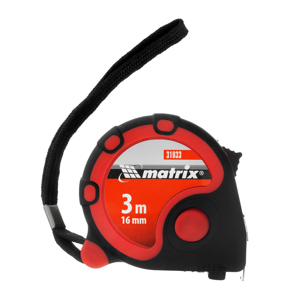 Рулетка Status 3 fixations,3 м х 16 мм,двухкомпонентный корпус,3 фиксации ленты Matrix